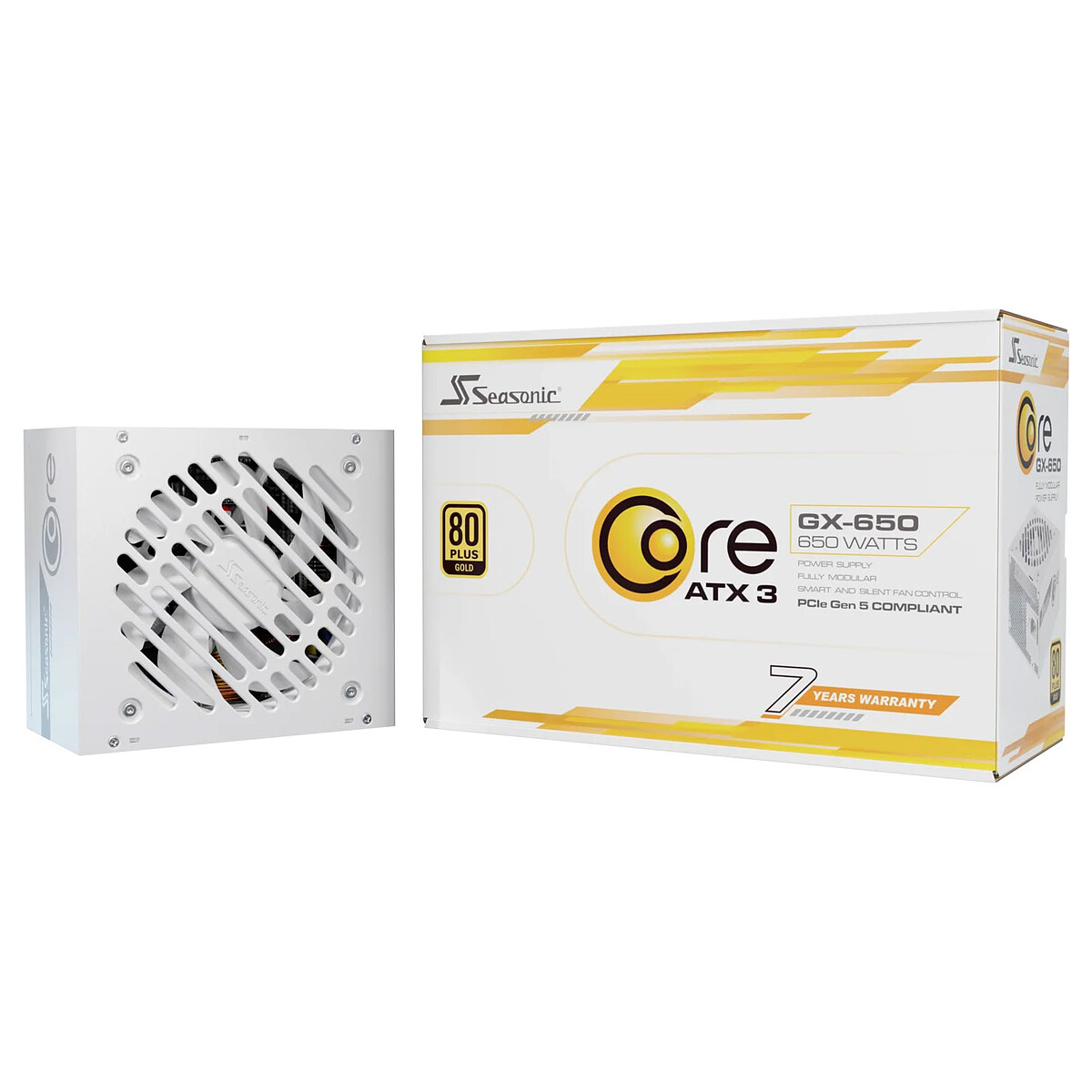 Seasonic CORE GX ATX 3 (2024) 650W Power Supply - White