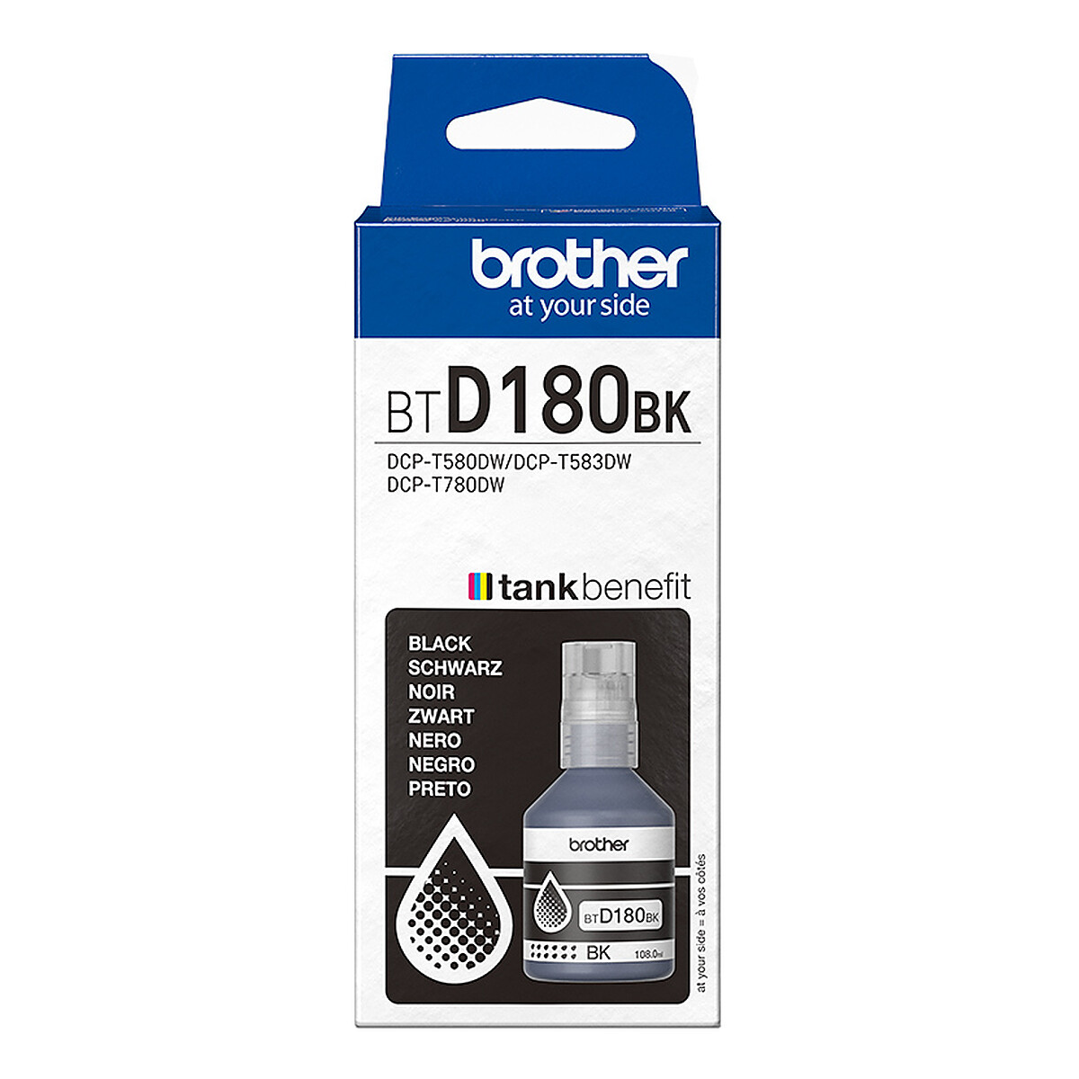 Bouteille d'encre Brother BTD180 (Noir, 7500 pages)
