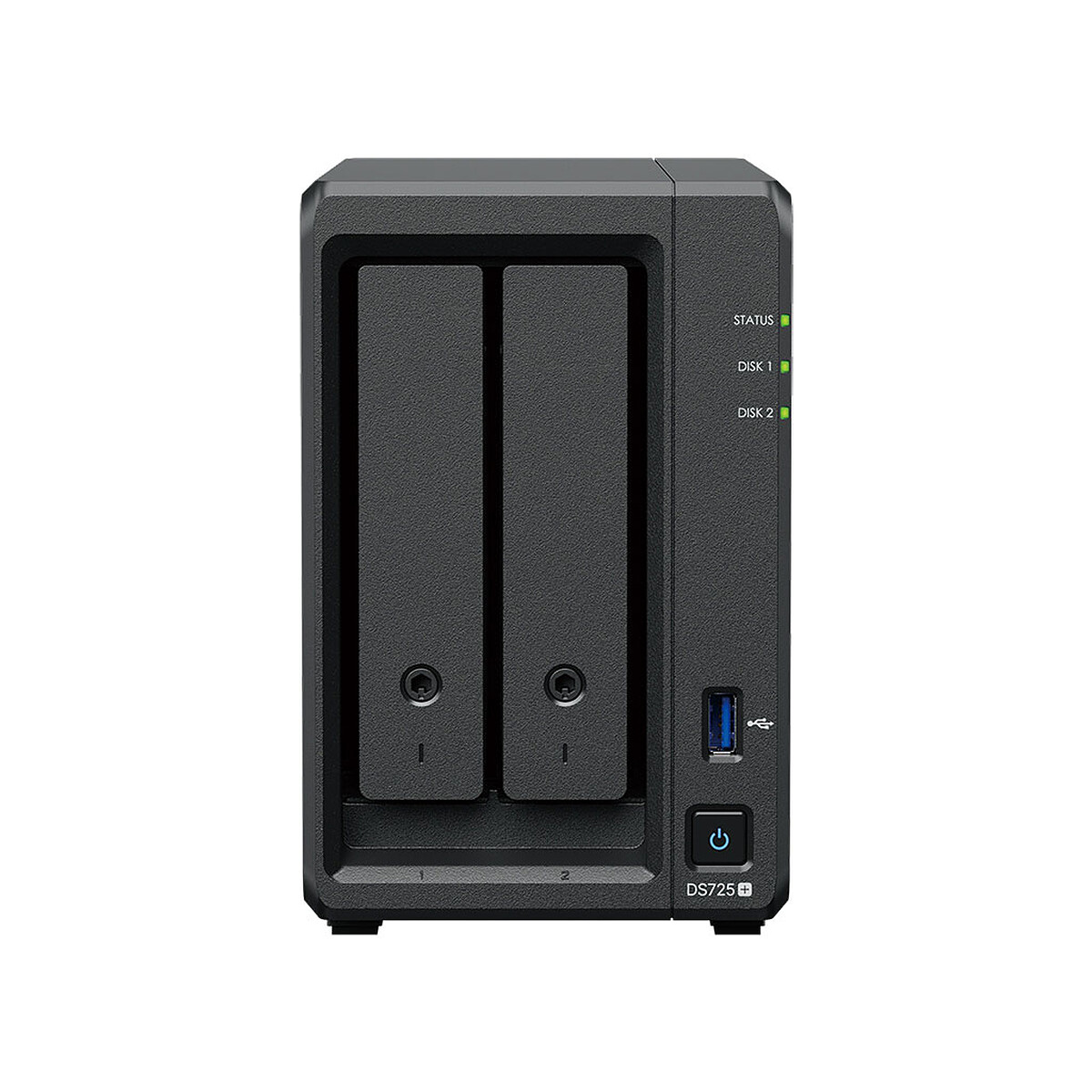 Synology DiskStation DS725+ 2-Bay NAS Server - 4GB RAM DDR4 - AMD Ryzen R1600 (No HDD)