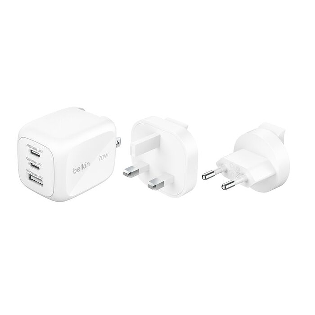 Cargador Belkin de 70W (2x USB-C + 1x USB-A)