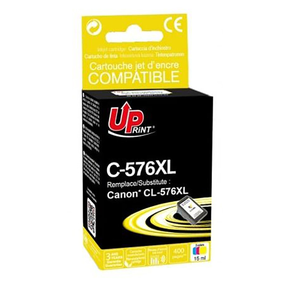 Cartouche d'encre UPrint compatible Canon CL-576XL (400 pages à 5% de couverture)