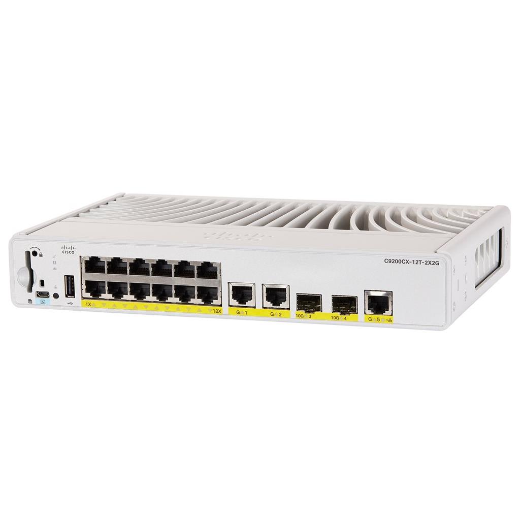 Cisco Catalyst 9200CX - Managed Switch - 12x 1000Base-T + 3x 1000Base-T + 2x 1G/10G SFP+ (uplink) - Rack-mountable - UPOE+