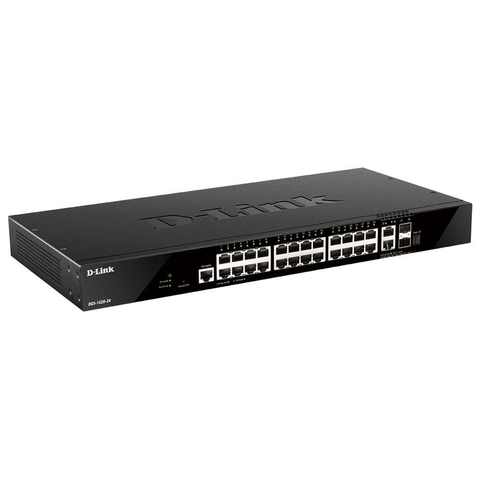 D-Link 10G Ethernet Managed Switch DGS-1520-28/E (Black)