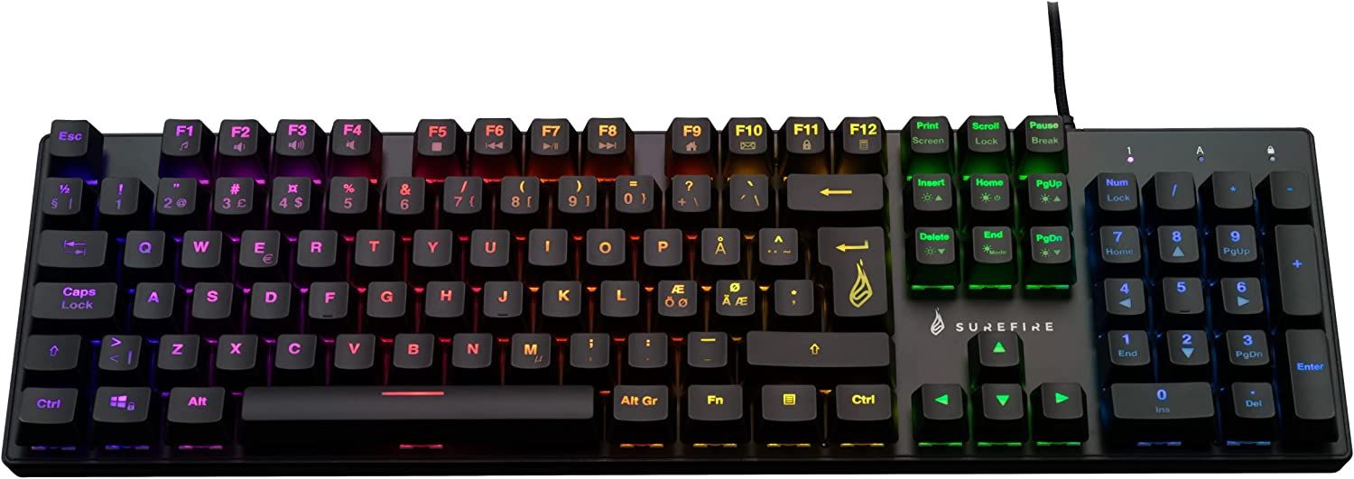 Verbatim RGB M2 Gaming Keyboard with QWERTY Layout (Black, Size: Standard, Color: Black)