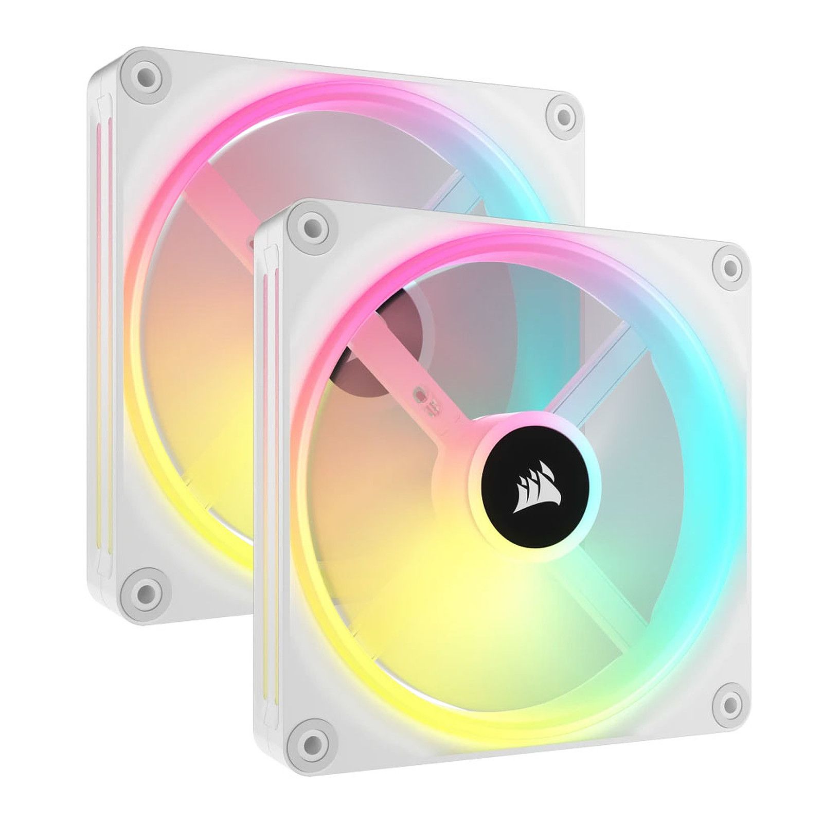 Corsair iCUE Link QX140 RGB Series PWM Fan, 2-Pack (White)