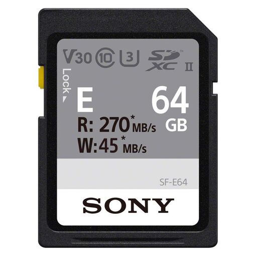 Sony 64GB SD Card UHS-II Speed Class V60/U3 (SFE-64-A)