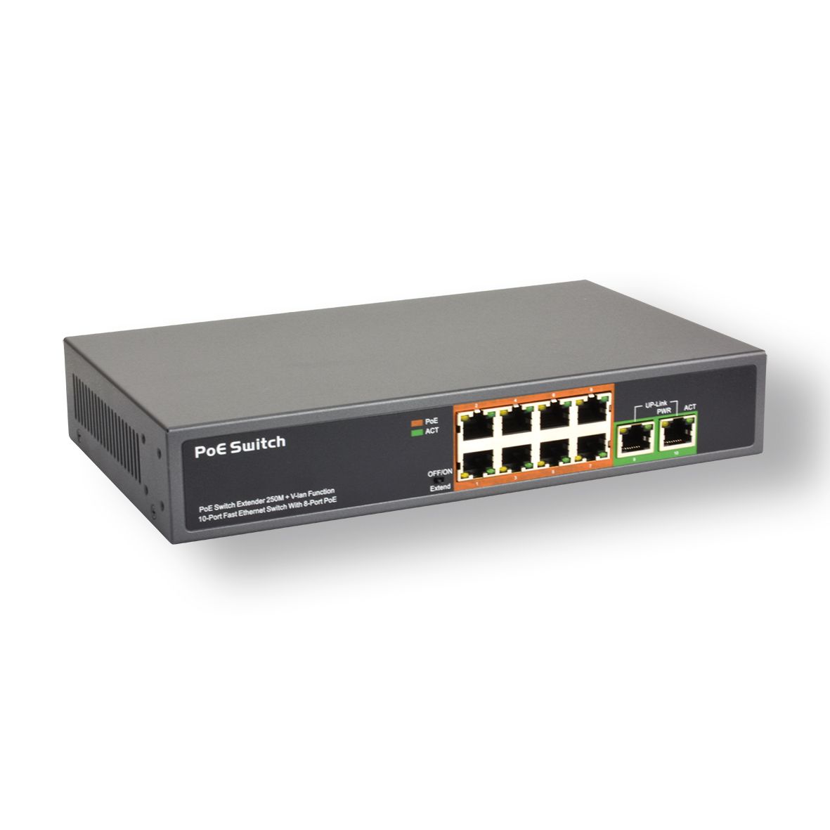 MCL Samar PoE Switch - 8 Port (10/100) - Desktop