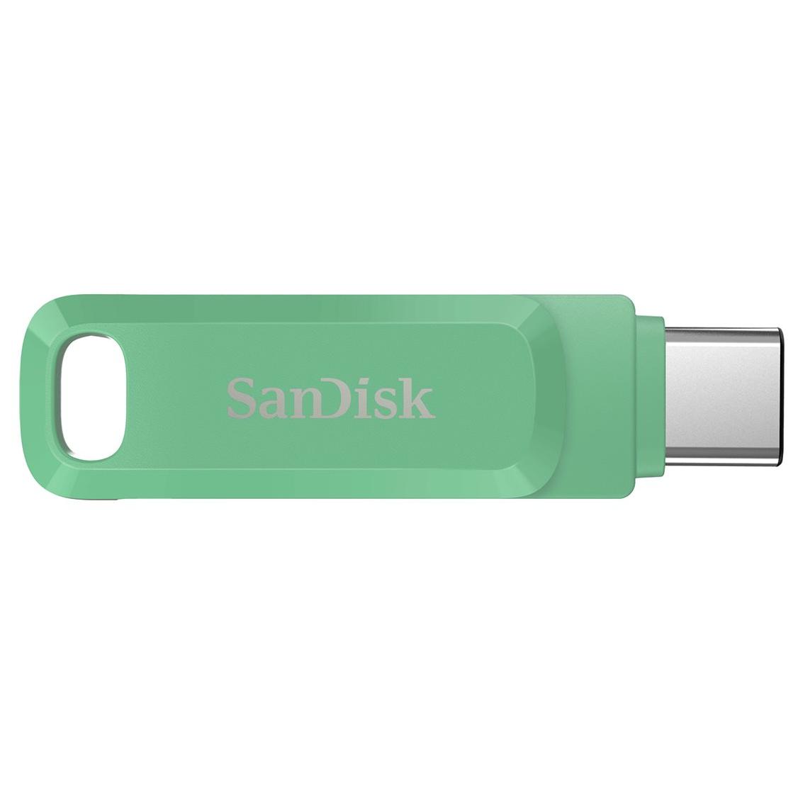 Clé USB SanDisk Ultra Dual Drive Go - 128 Go - USB 3.2 Gen 1 / USB-C - Vert Absinthe