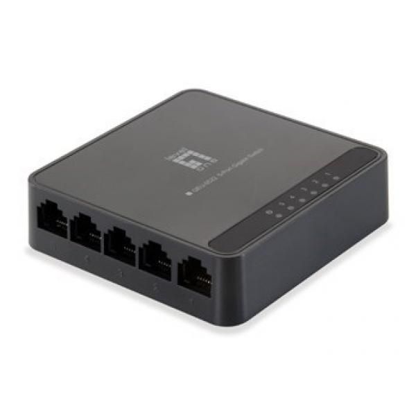 LevelOne Gigabit Ethernet Switch GEU-0522 (10/100/1000) Black