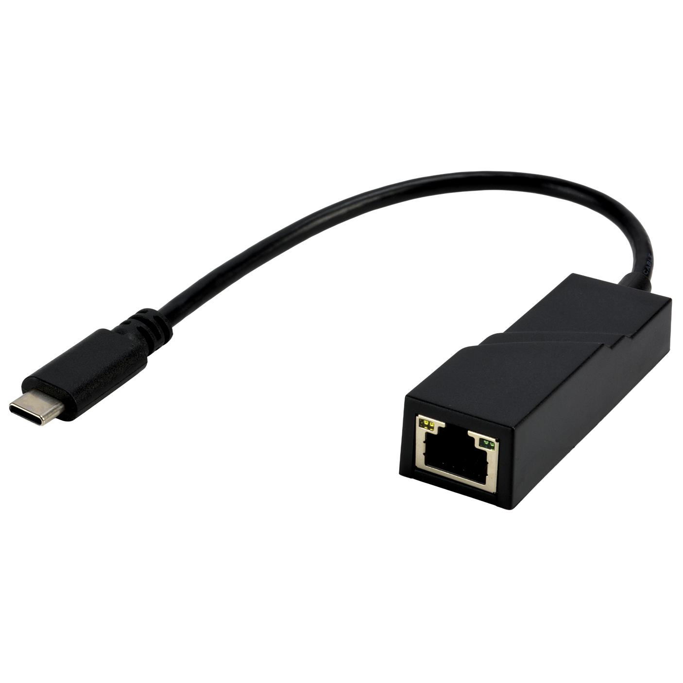 MCL Samar USB-C Gigabit Ethernet Adapter - Black