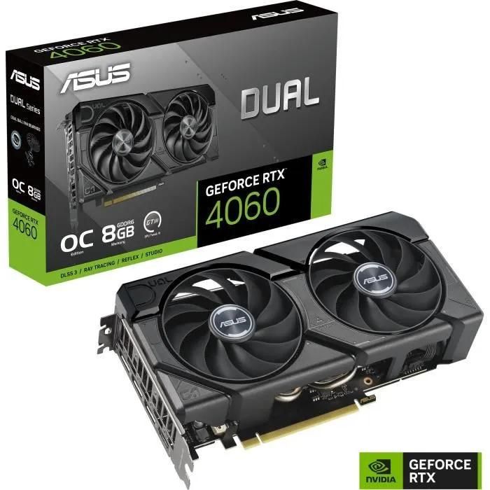 ASUS DUAL GeForce RTX 4060 EVO 8GB - Overclocked Edition Graphics Card