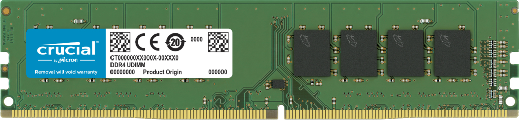 Crucial Pro 16GB DDR4 Memory Module (1x16GB, 3200MHz, 288-pin DIMM)
