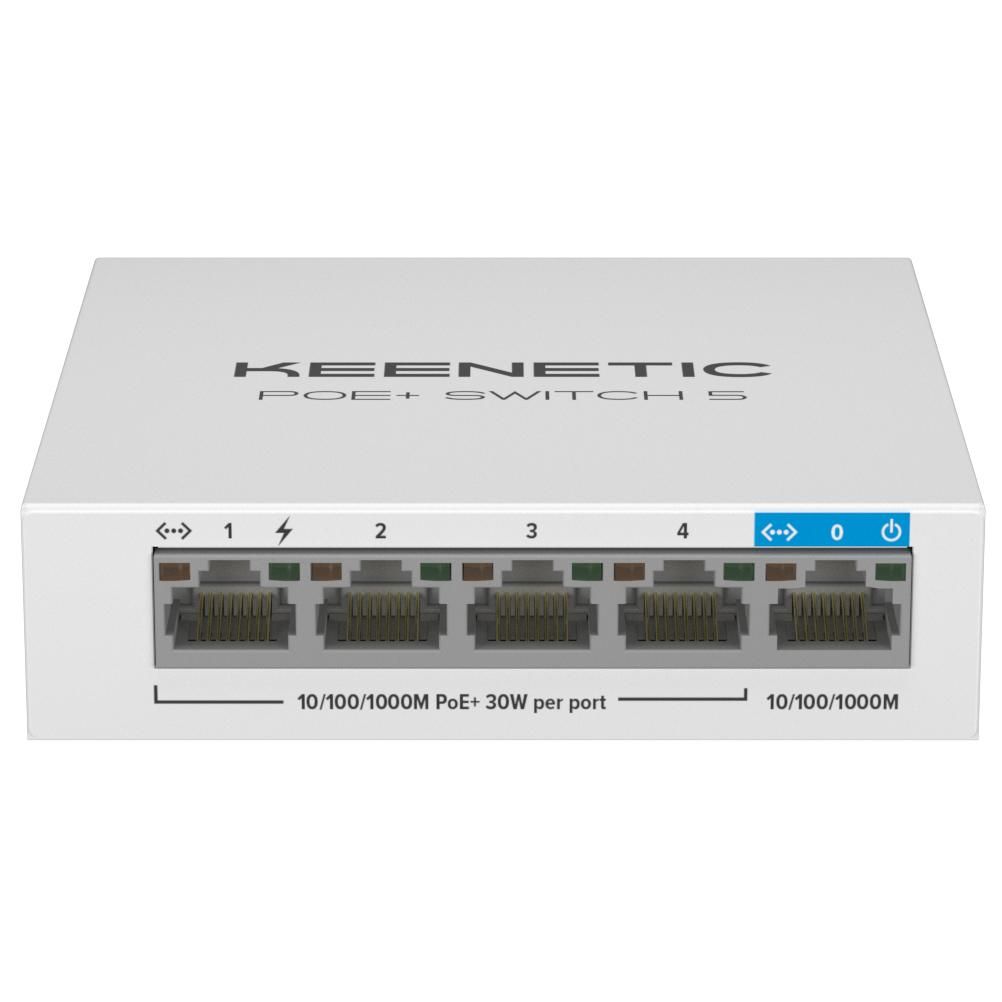 Keenetic Gigabit Switch 5-Port with 4 PoE+ Ports and 60W Power Budget