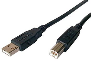 Sharkoon USB 2.0 Cable, 2m, USB A to USB B, Black