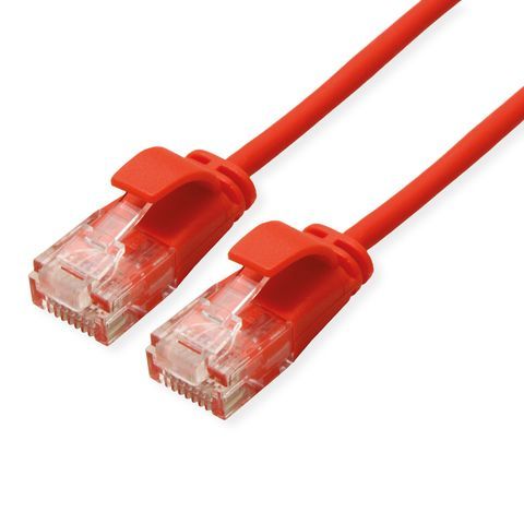 Roline Green Cat6a Network Cable, 2m, Red, U/UTP (UTP)