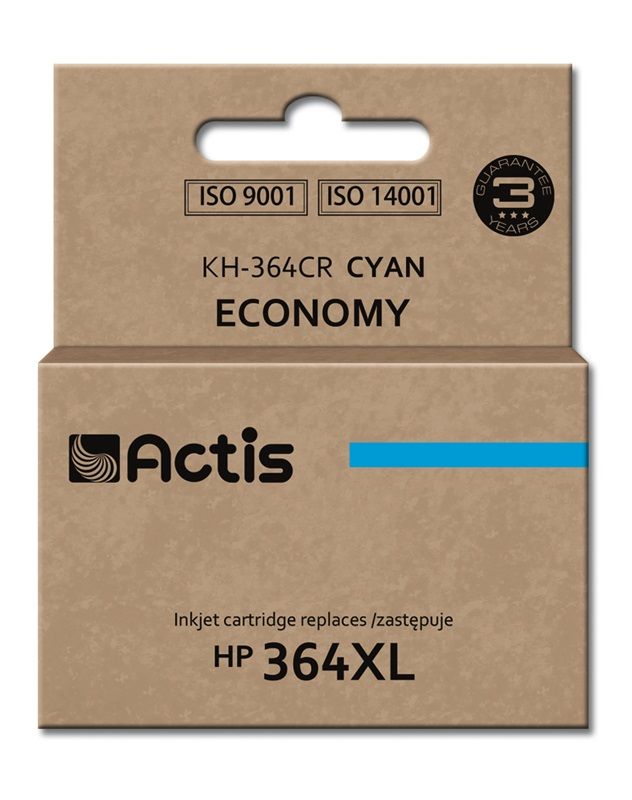Actis Kh-364CR Ink Cartridge (HP 364XL Alternative, Standard, 12ml, Blue)