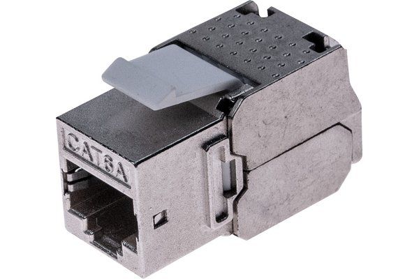 Exertis Connect CAT 6a Keystone Jack, RJ-45 Female, STP, Silver