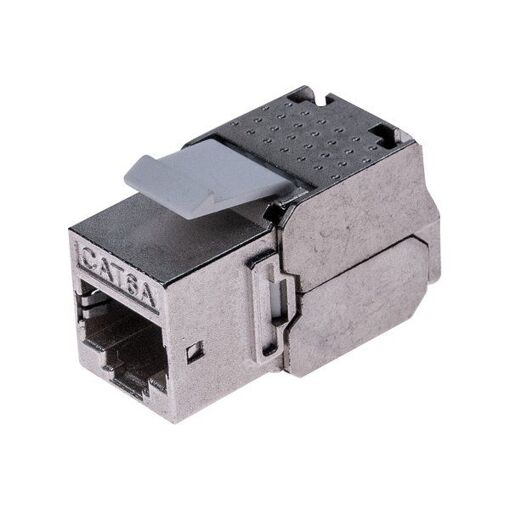 Exertis Connect CAT 6a Keystone Jack, RJ-45 Female, STP, Silver