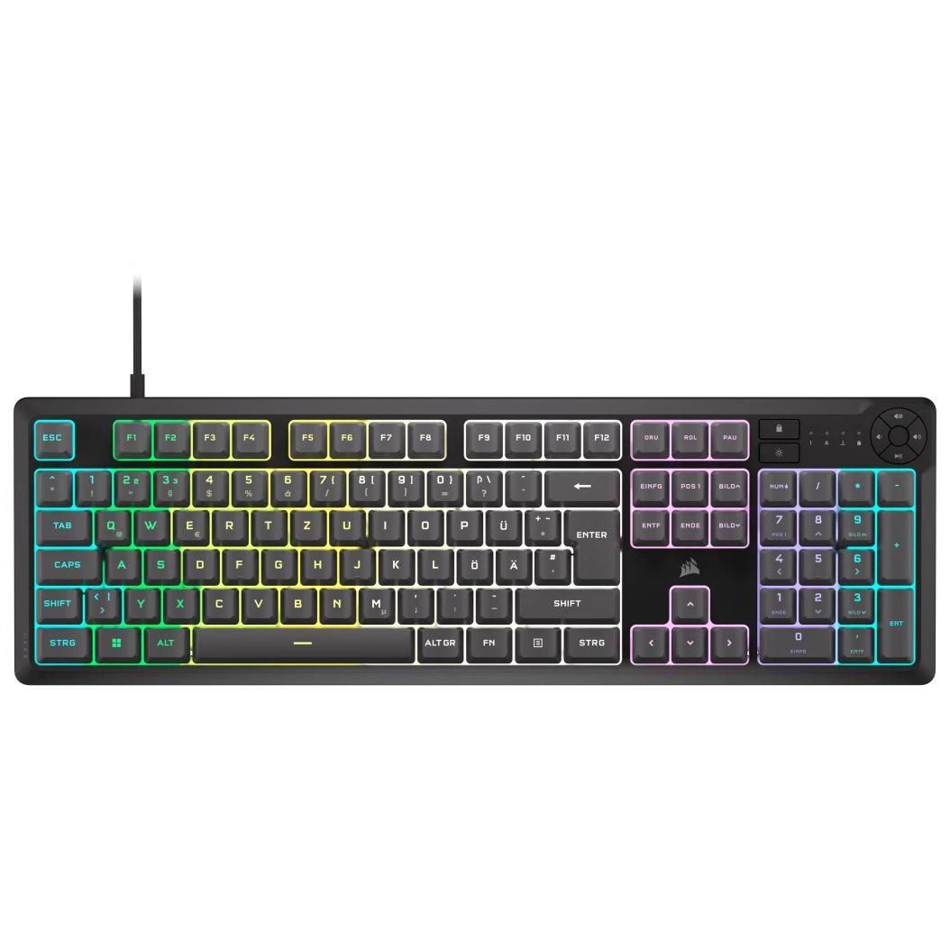 Corsair Gaming Keyboard, USB QWERTZ German, Grey