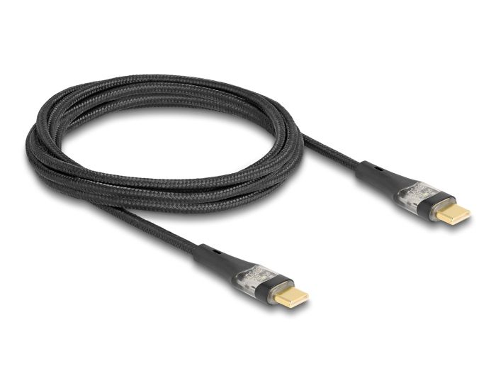Delock USB-C Cable 2m USB 2.0 C - Black