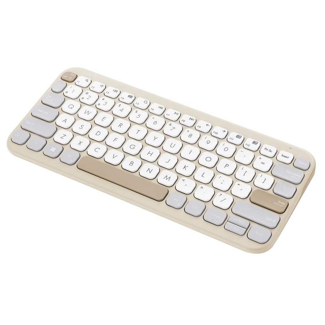 ASUS Marshmallow KW100 Wireless Keyboard - 75% Compact, Bluetooth 5.0