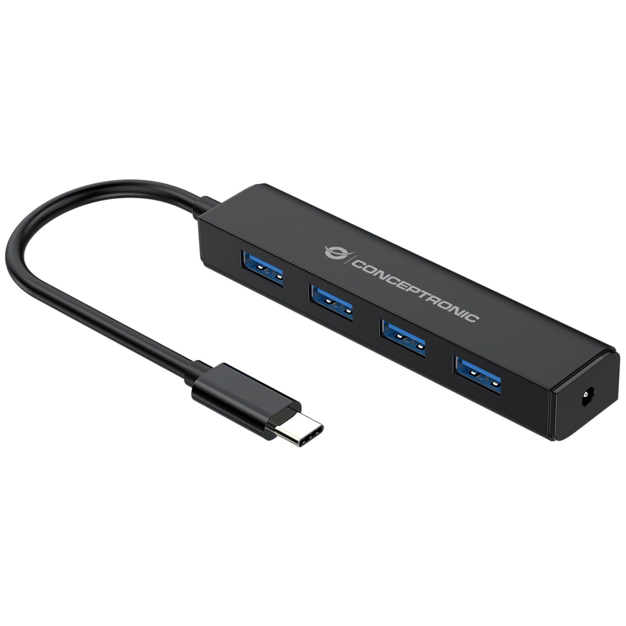 Conceptronic Type-C USB 3.2 Hub & Adapter, Black
