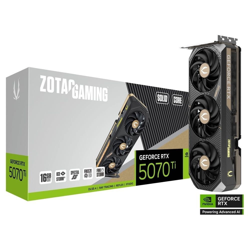Zotac Gaming GeForce RTX 5080 SOLID - White OC Edition - Graphics Card - 16GB GDDR7 - PCIe 5.0 x16 - 3x DisplayPort, HDMI