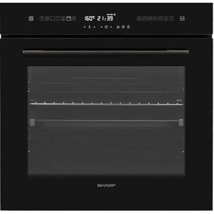 Sharp K71L66BNH 78L Pyrolysis Oven, Black