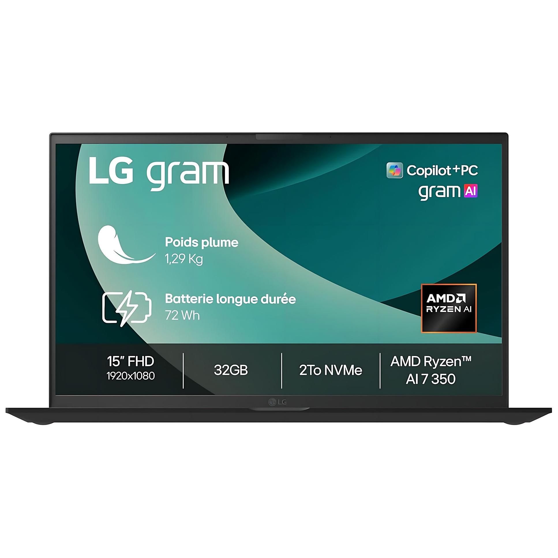 LG Gram 15Z80T-G.AU8BF 15-inch Laptop - Black Obsidian