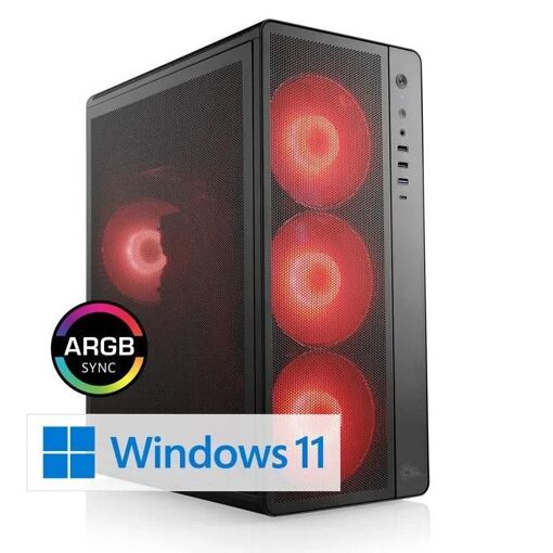 PC de juego CSL M12050H con AMD Ryzen 5 5600G, NVIDIA GeForce RTX 5060 Ti, 16GB RAM y SSD de 1TB