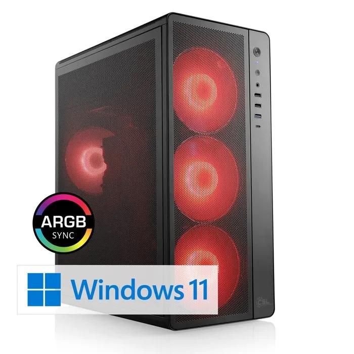 CSL Computer M12050H - AMD Ryzen 5 5600G, GeForce RTX 5060 Ti, 16GB RAM, 1TB SSD