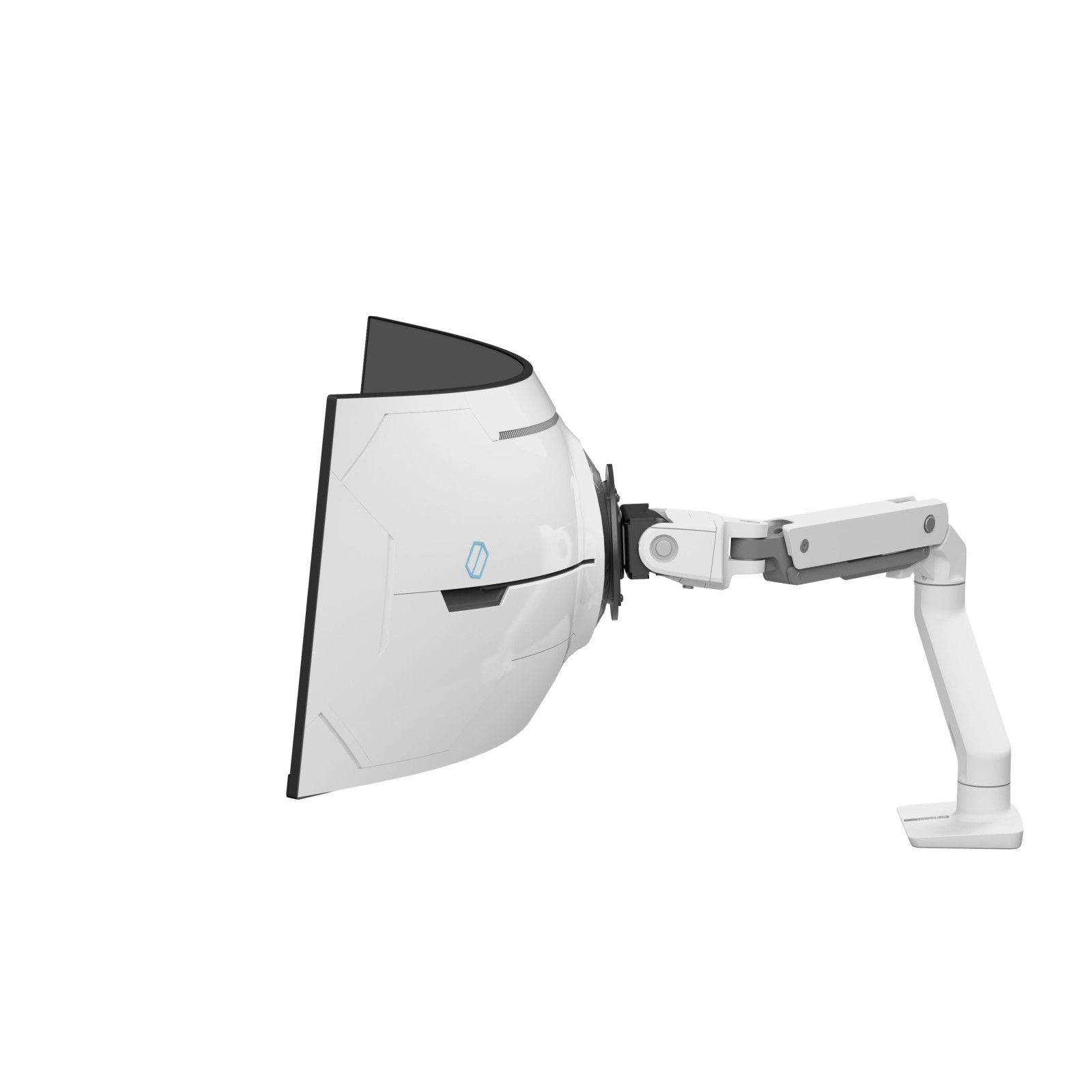Ergotron HX Series HX Heavy-Duty Pivot Desk Monitor Arm, 57" White
