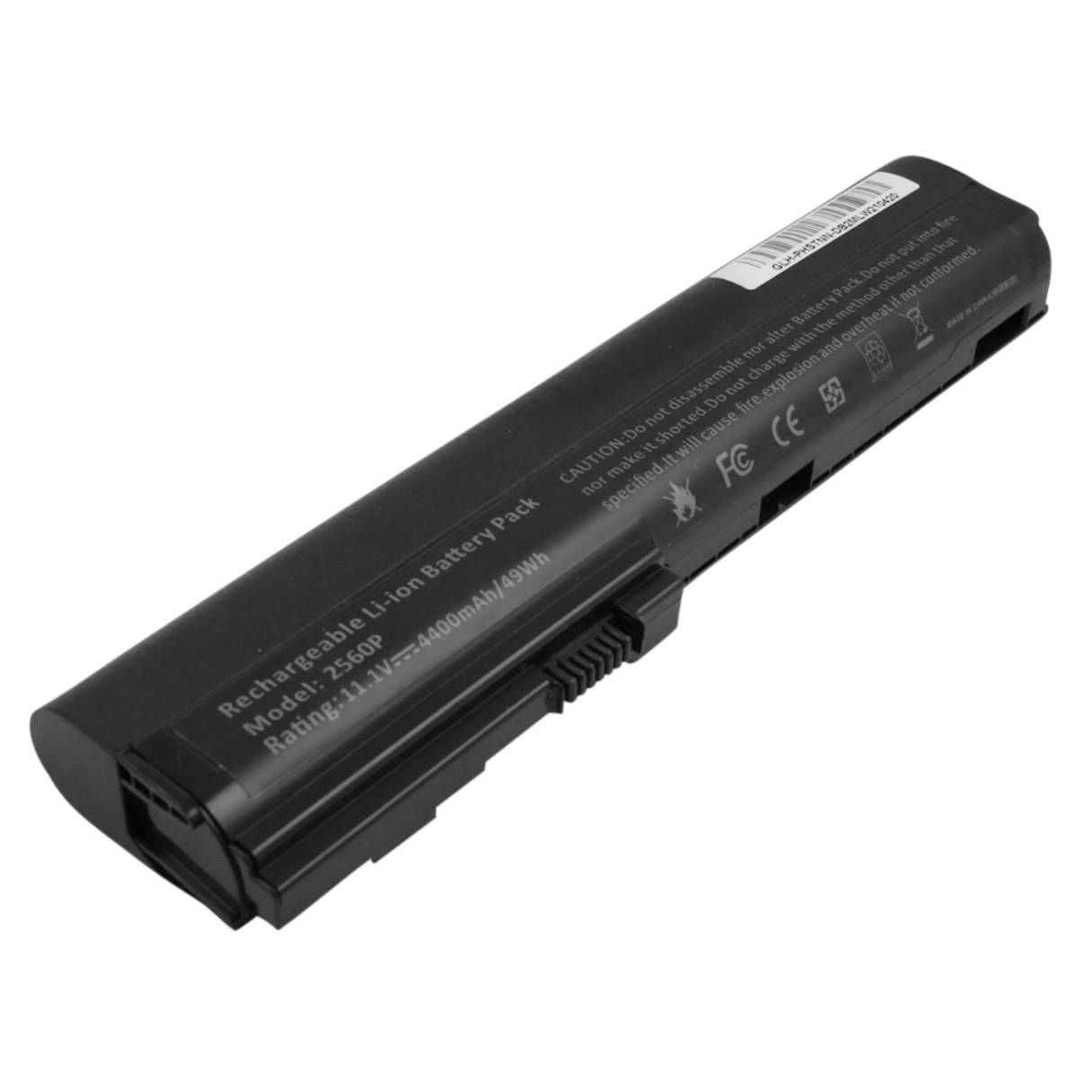 Batería de repuesto Avizar para HP EliteBook 2560p 11.1V 4400mAh Li-ión Negro