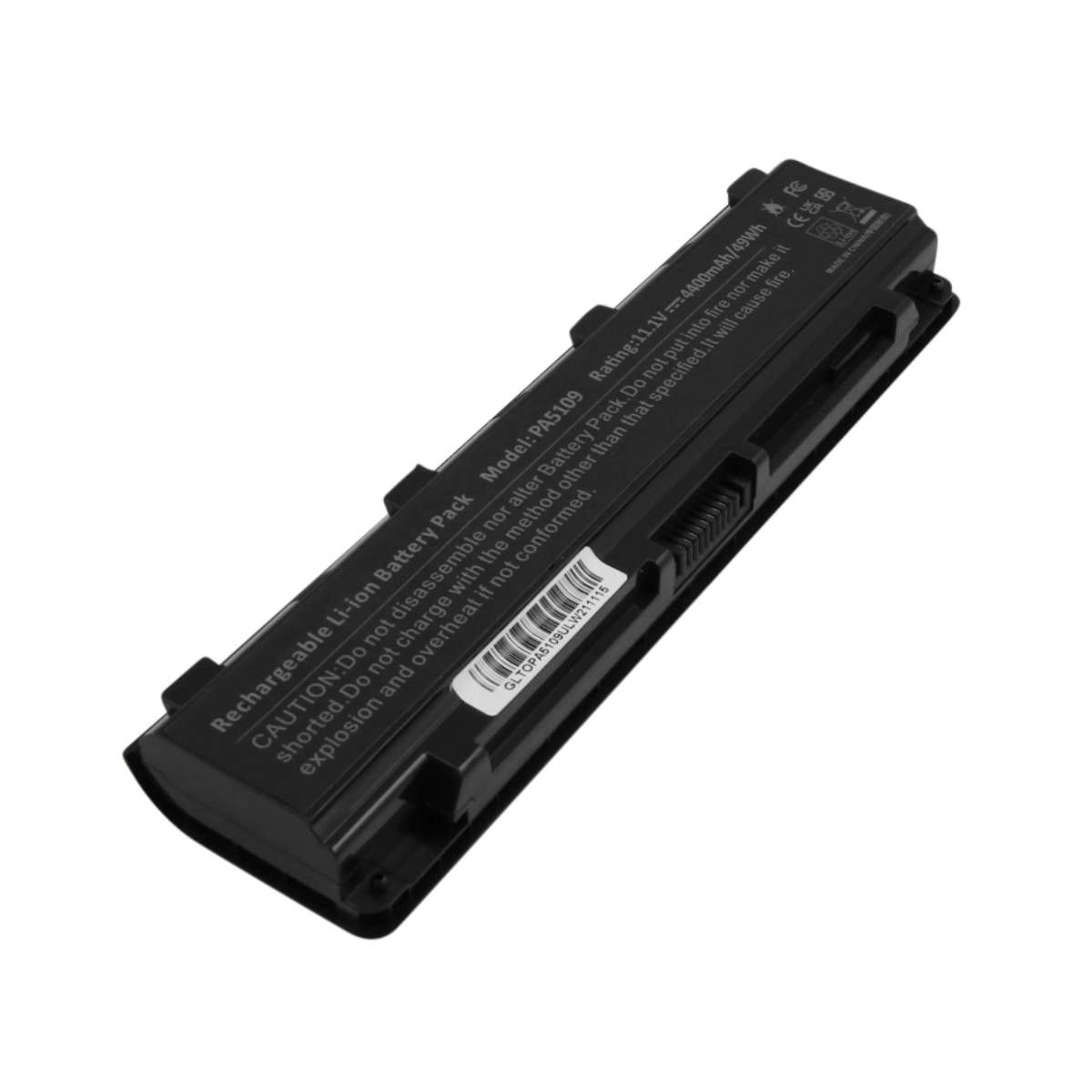 Batería de repuesto Avizar para PC portátil Toshiba C55 C70 11.1V 4400mAh Li-ion Negro
