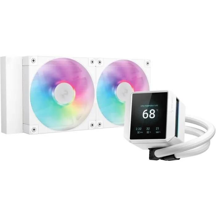 Refrigerador líquido Deepcool Mystique 240 WH ARGB - Ventilador de 12 cm - Iluminación RGB