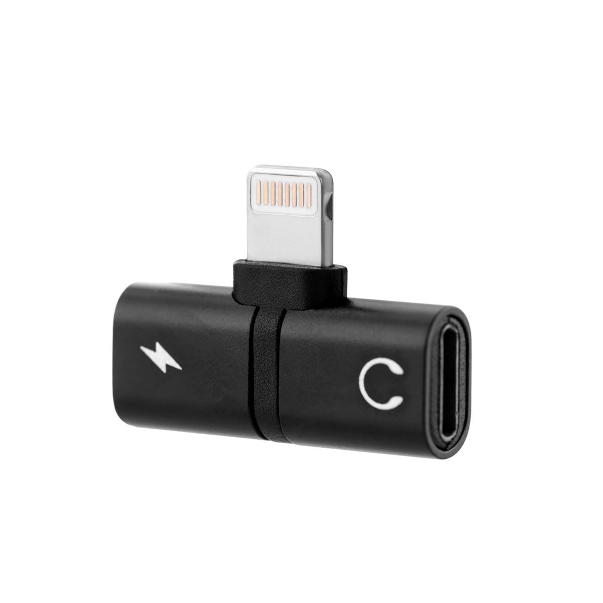 Avizar 2-in-1 Lightning Audio and Charge Adapter - Black