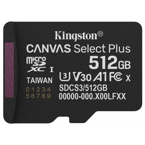 Kingston Canvas Select Plus - 512GB Flash Memory Card