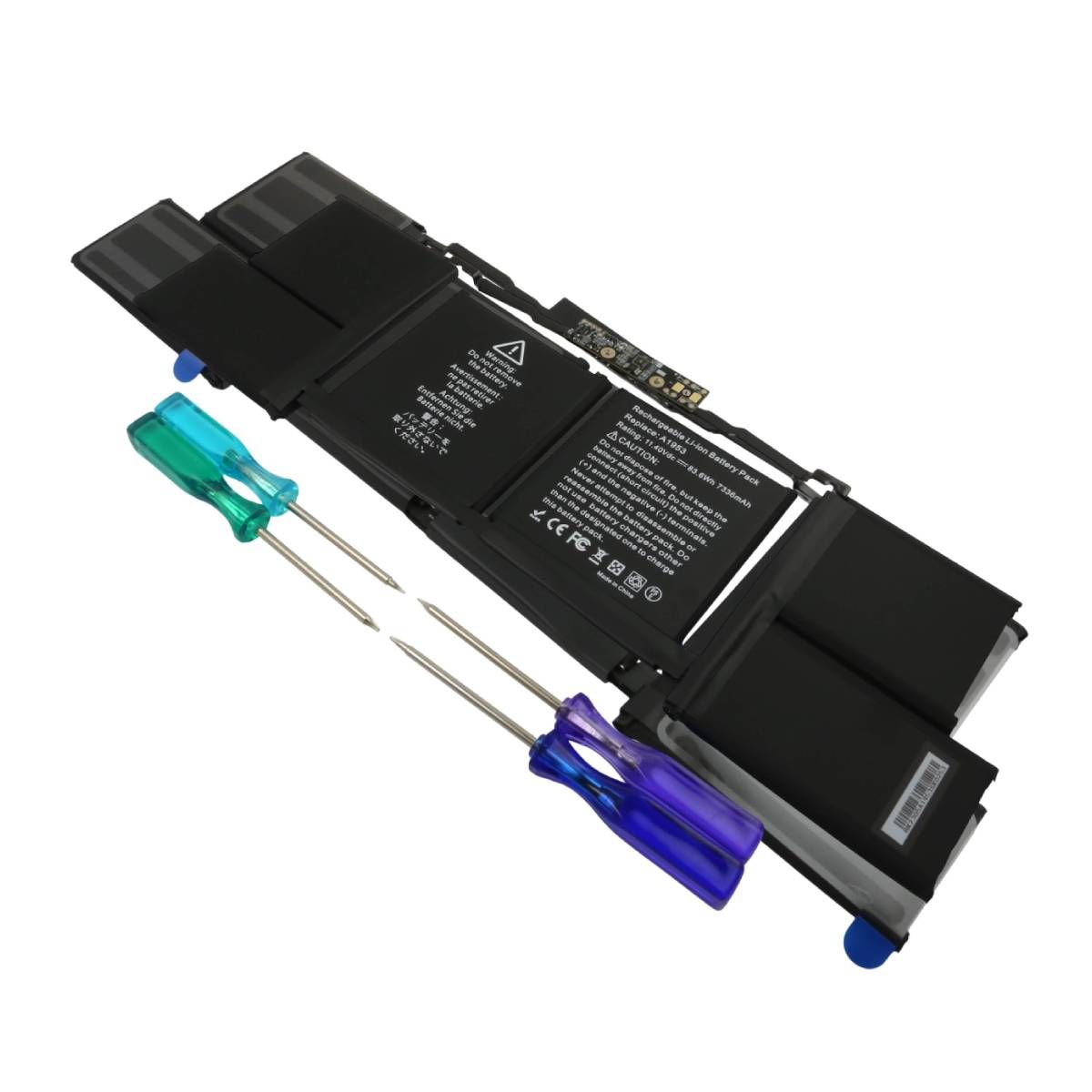 Avizar MacBook Pro 15' A1990 Battery (11.4V, 7336mAh, Li-Polymer, Black)
