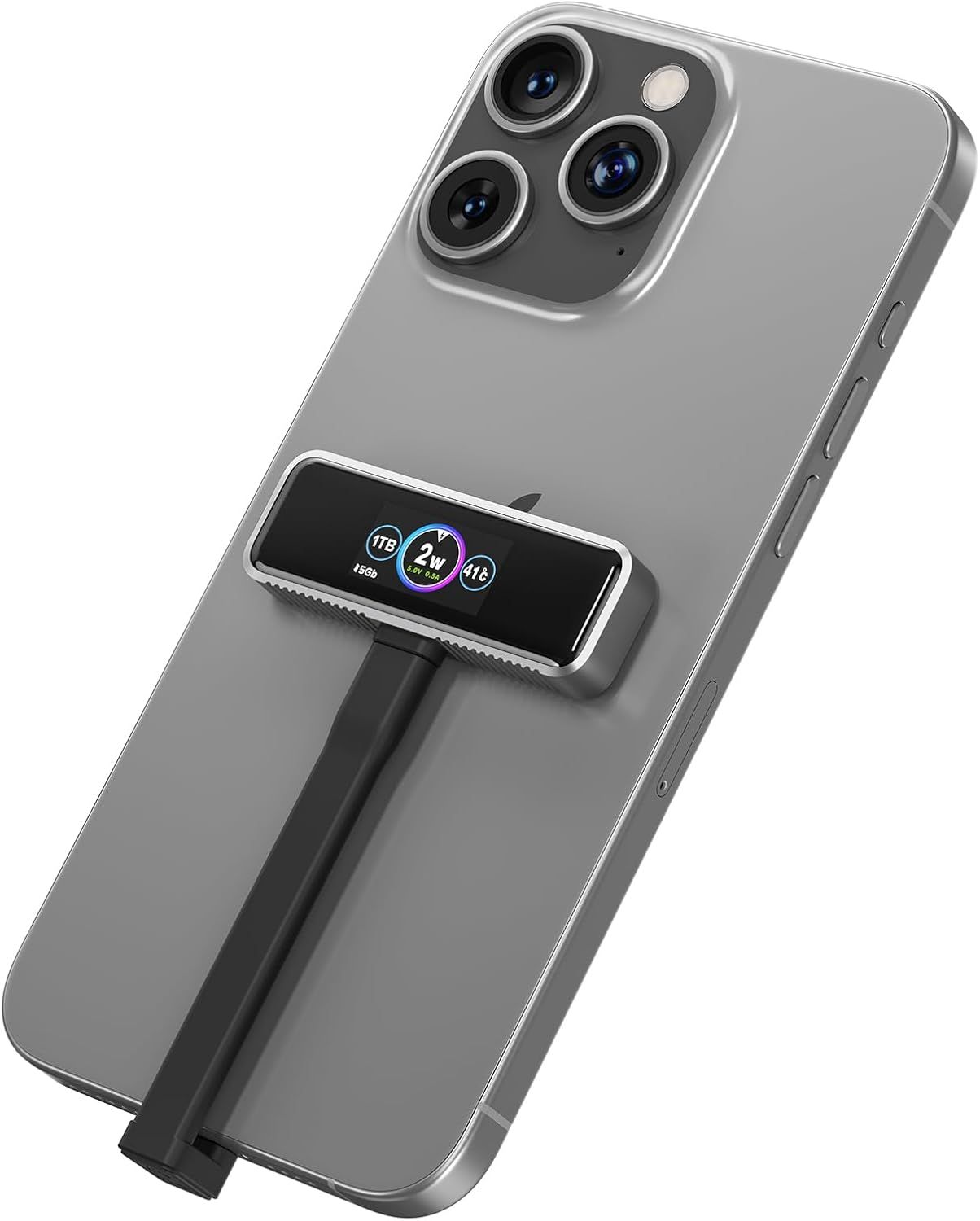 External Magnetic Portable Hard Drive 1024GB, 1TB for iPhone 16/15, Supports 4K ProRes HDR, USB 3.2 Gen 1, External USB-C Hard Drive for iPhone 16/15/Android/MacBook/iPad