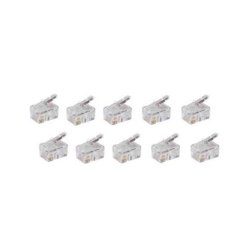 Paquete de conectores modulares Shiverpeaks (10x RJ10/14, Desprotegido)