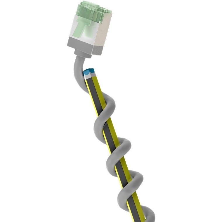 Câble Goobay CAT 8.1 Ultra-Flexible et Extrêmement Fin avec Connexions Courtes, 15 cm, Gris (OFC) LSZH