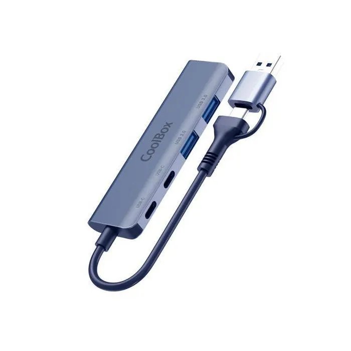 CoolBox USB Hub - Alu 4-Port with 5000 Mbit/s Speed