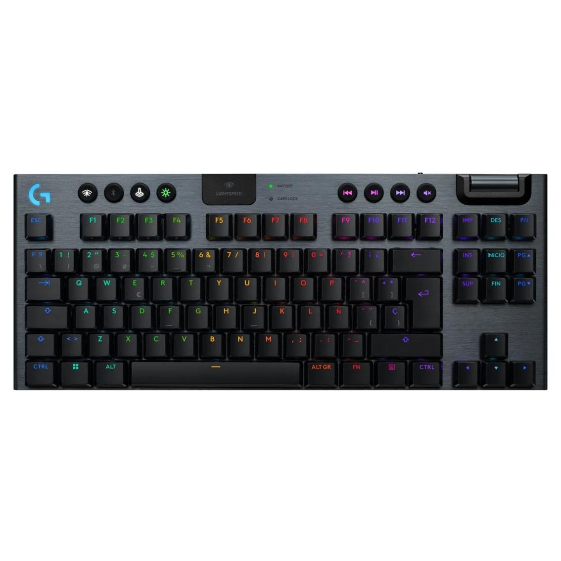 Logitech G915 TKL Wireless Keyboard - Spanish QWERTY - GL Tactile Switch - Black