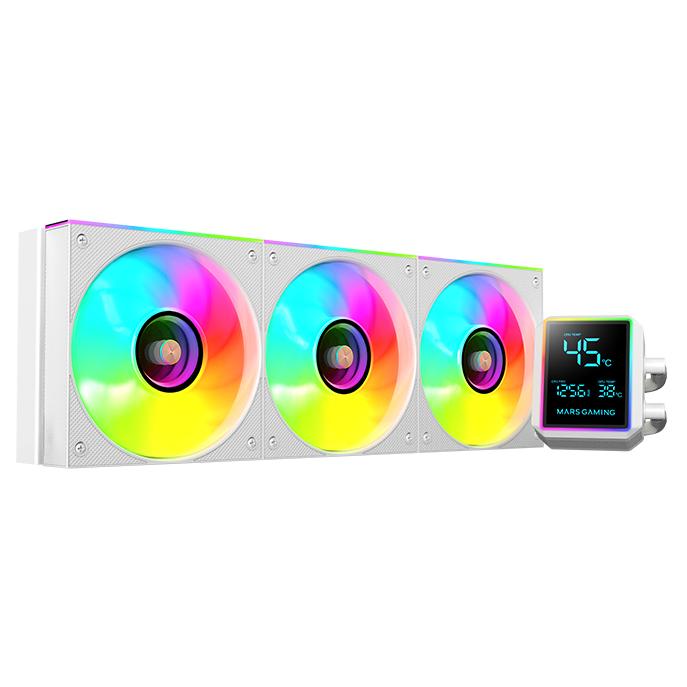 Mars Gaming ML-LCDPRO360W All-in-One Liquid CPU Cooler - 12cm White