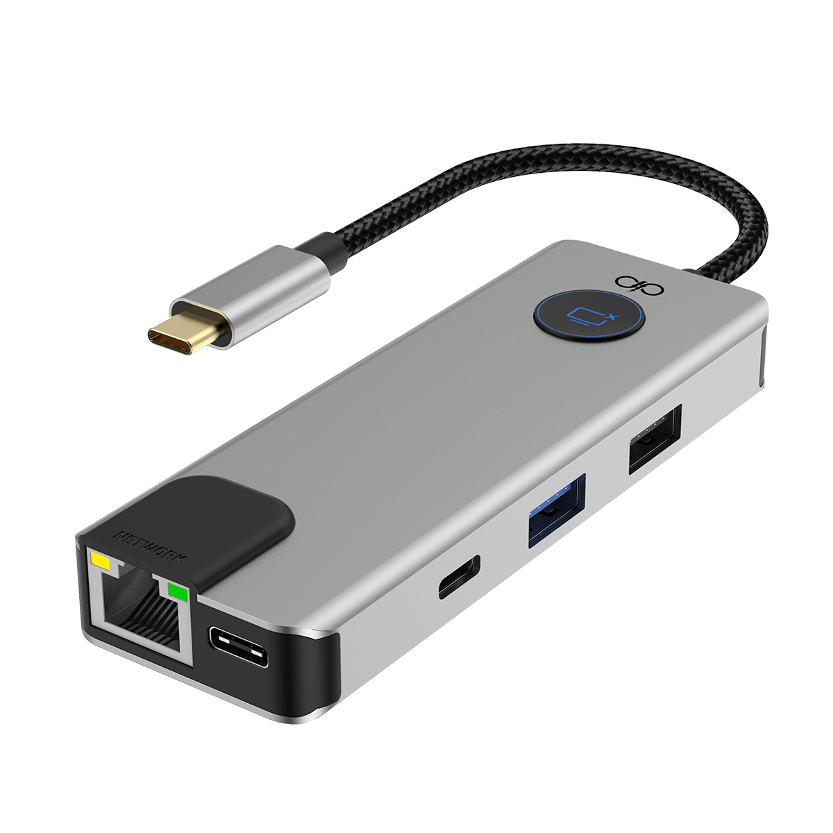 Hub Force Power Multipuerto 100W (7 en 1) - Ethernet RJ45, 2 USB-A, 2 USB-C, HDMI