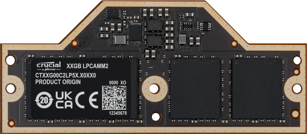 Crucial 64GB LPDDR5X Memory Module (1x64GB, 7500 MT/s, 262-pin LPCAMM2)