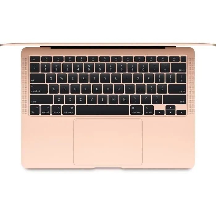 MacBook Air Apple (2020) - Puce Apple M1 - 13,3'' - 8 Go de RAM - Stockage 256 Go - Or - Clavier AZERTY (2020) - Réconditionné - État très bon