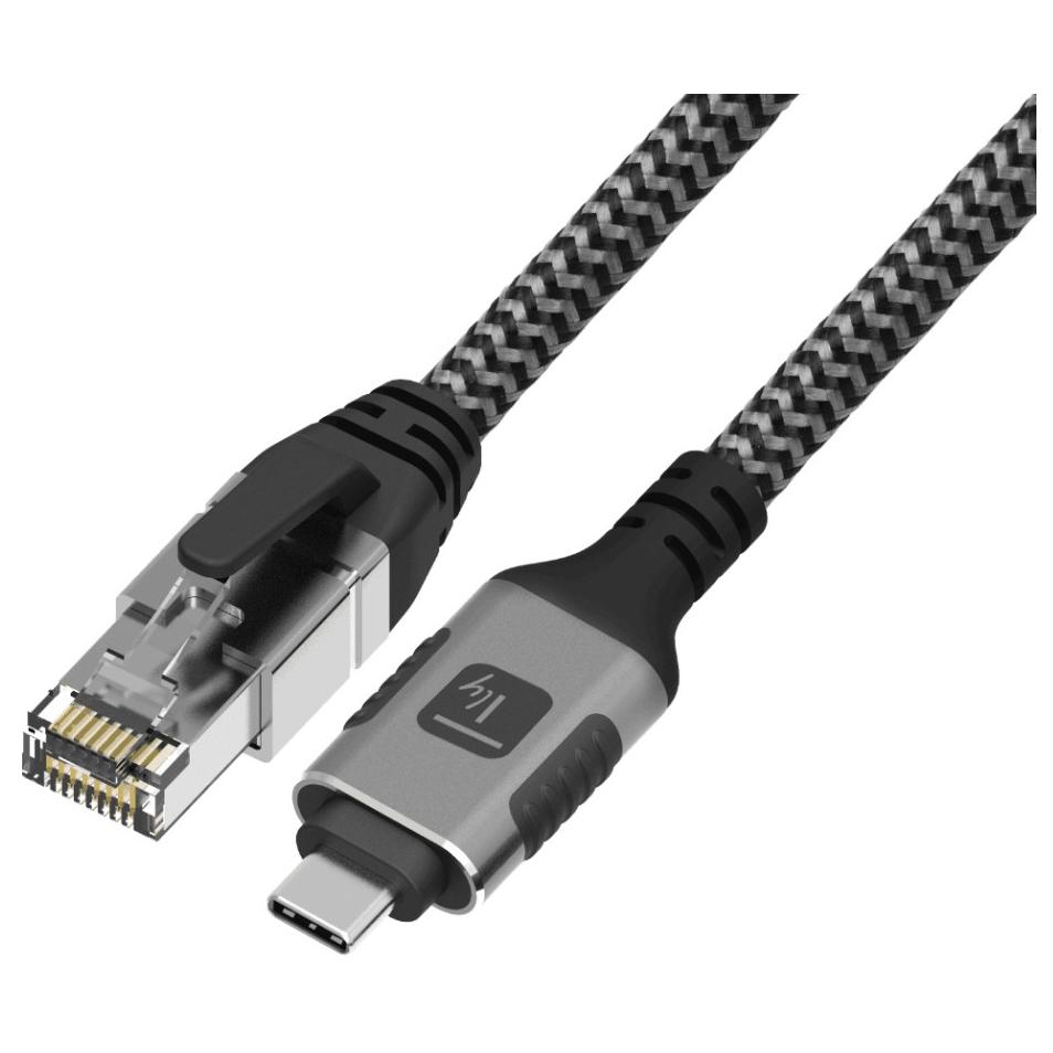 Techly Cat6 Network Cable, 1m, Silver/Black