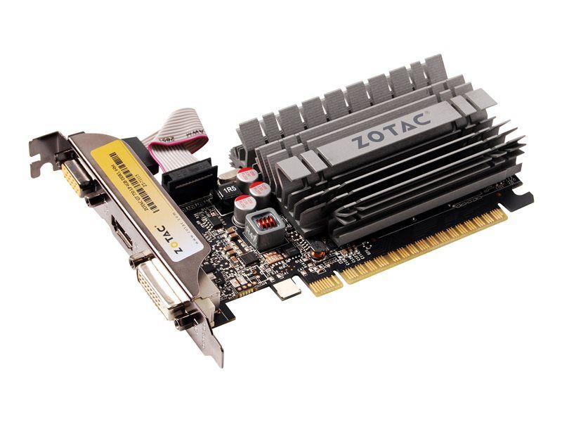 Carte graphique Zotac GeForce GT 730 - 4 Go DDR3 - PCIe 2.0 x16 profil bas - DVI, D-Sub, HDMI - Un ventilateur