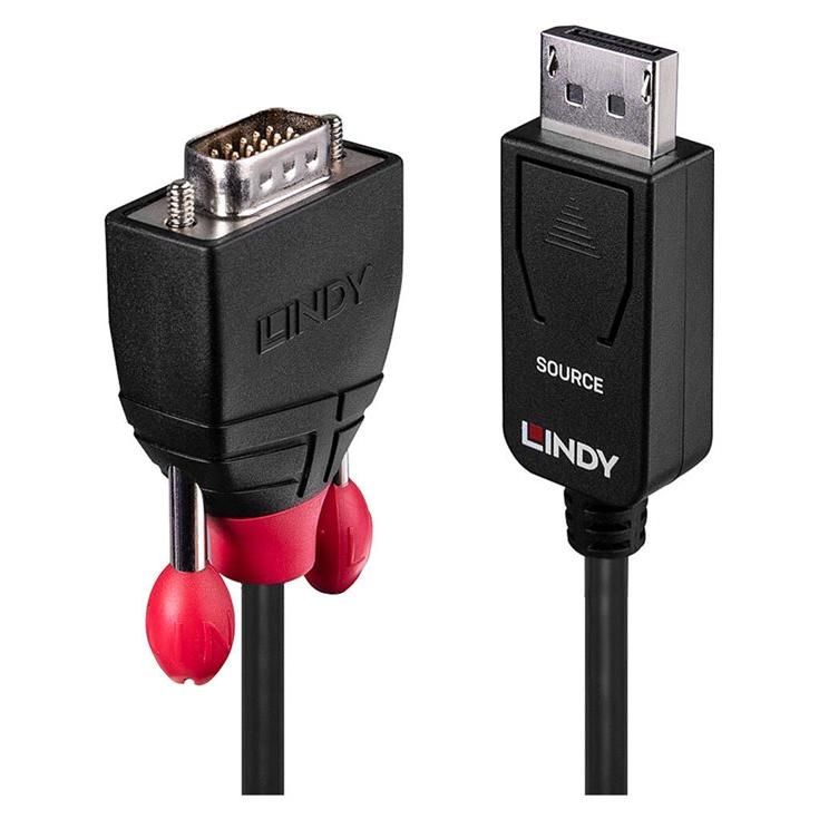 Lindy Video Converter - DisplayPort to VGA - Black